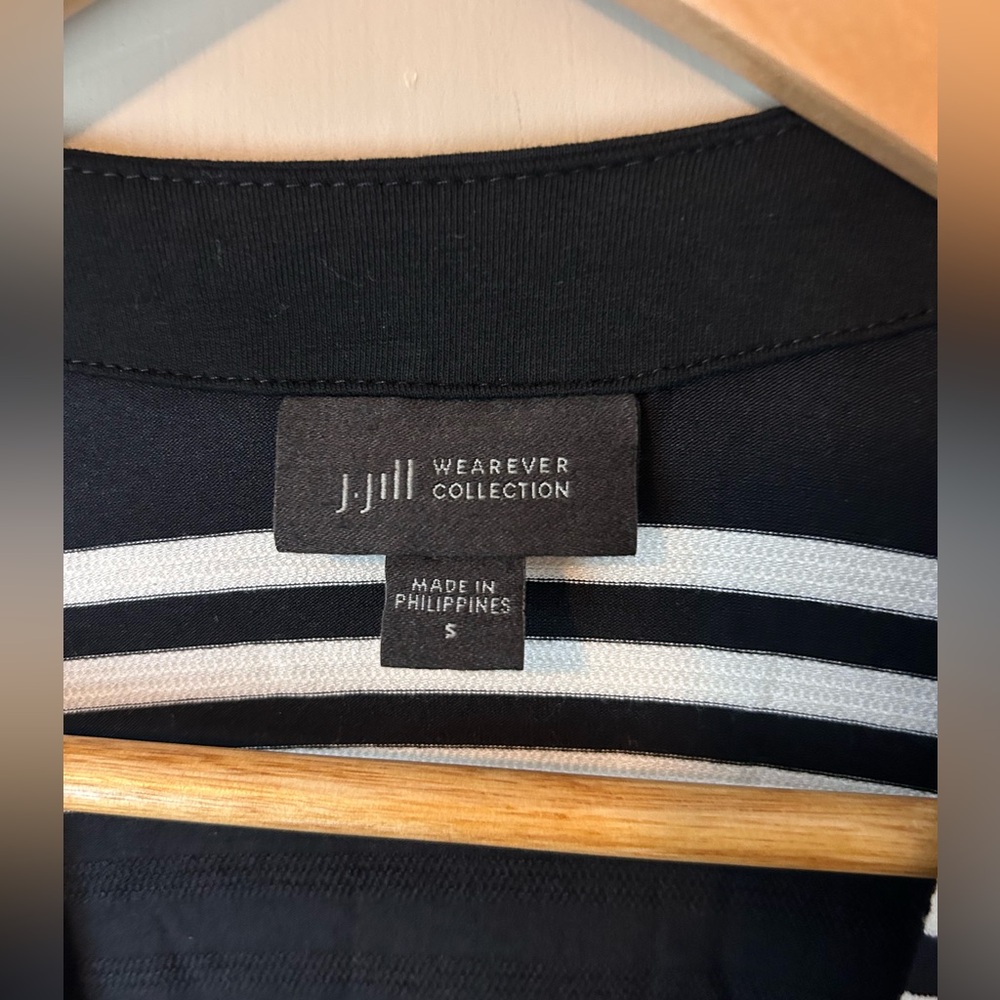 J. Jill Wearever Collection Striped Open Front Cardigan 3/4 Sleeve Casual Size S - Picture 5 of 6
